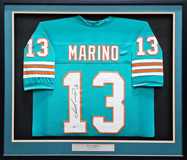 : Dolphins Dan Marino Autographed Teal Jersey Beckett BAS Stock  #195160 : Sports & Outdoors