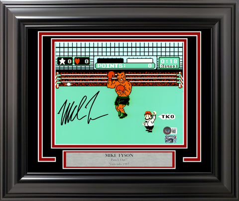 MIKE TYSON AUTOGRAPHED FRAMED 8X10 PHOTO PUNCH OUT BECKETT BAS STOCK #208174