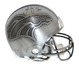 John Elway Autographed Denver Broncos Authentic Pewter Helmet HOF MM 31839