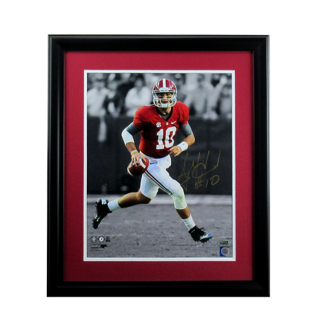 AJ McCarron Signed Alabama Crimson Tide Framed 16x20 NCAA Photo - Red Jersey