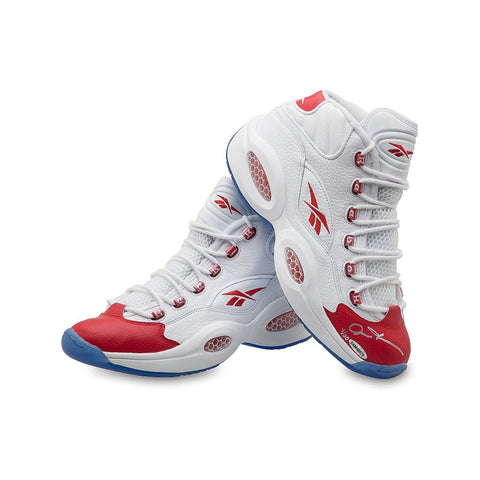 Allen Iverson Autographed Reebok Question Mid Shoes With Red Toe