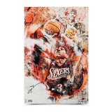 Allen Iverson Autographed "Undaunted" 20 x 30 Canvas