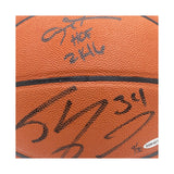 Allen Iverson & Shaquille O'Neal Autographed & Inscribed Spalding Indoor/Outdoor Basketball