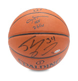 Allen Iverson & Shaquille O'Neal Autographed & Inscribed Spalding Indoor/Outdoor Basketball