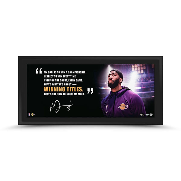 Anthony Davis Autographed “Winning Titles” 36x15 Framed