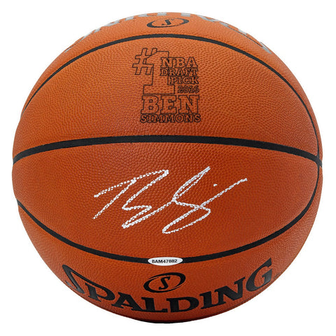 Ben Simmons Autographed Authentic Spalding Basketball With No.1 Pick Logo