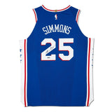 Ben Simmons Autographed Philadelphia 76ers Blue Authentic Nike Jersey