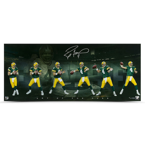 Brett Favre Autographed Art of the Pass 36 x 15