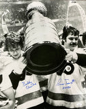 Rare "Bobby" Clarke Bernie Parent Signed Philadelphia Flyers 16x20 Cup Photo JSA