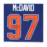 Connor McDavid Autographed Authentic Edmonton Oilers Blue Jersey with Captain and Inaugural Patches