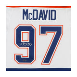 Connor McDavid Autographed Authentic Edmonton Oilers White Jersey with Captain and Inaugural Patches