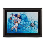 Connor McDavid Autographed & Inscribed "Commanding" Breaking Through 24" x 16" - NHL MVP