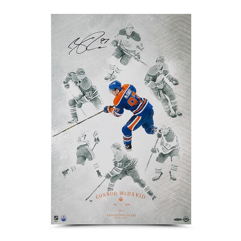 Connor McDavid Autographed "On the Rise" 16 x 24