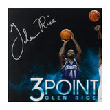 Glen Rice Autographed & Inscribed "Three Point Threat" 16 x 20