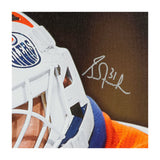 Grant Fuhr Autographed "Up Close & Personal" 20 x 24 Canvas