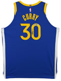 Warriors Stephen Curry Signed Blue Nike Icon Edition Authentic Jersey BAS Wit