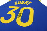 Warriors Stephen Curry Signed Blue Nike Icon Edition Authentic Jersey BAS Wit