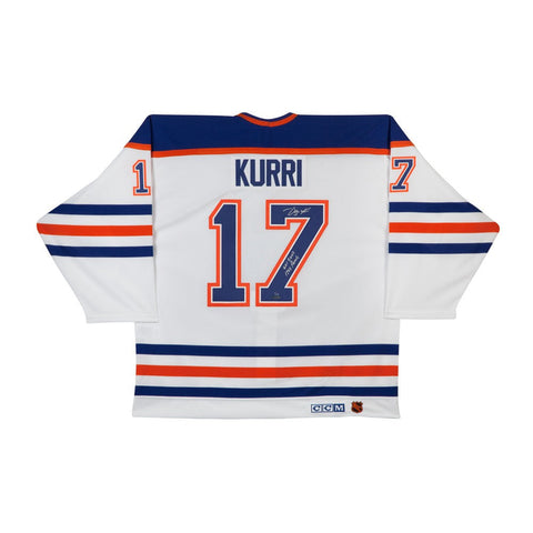 Jari Kurri Autographed & Inscribed Edmonton Oilers Authentic White Jersey