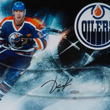 Jari Kurri Autographed Stick Blade with Edmonton Oilers Picture - Framed