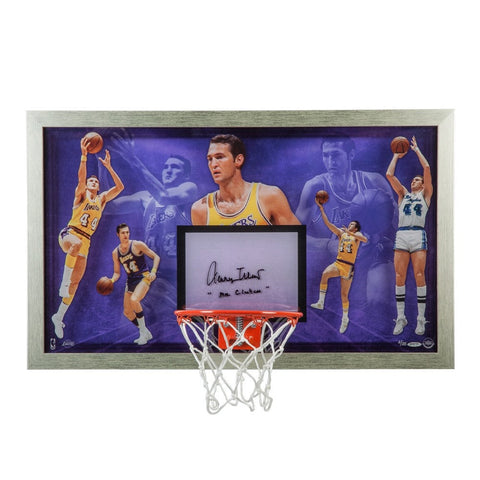 Jerry West Autographed & Inscribed "Mr. Clutch" Backboard