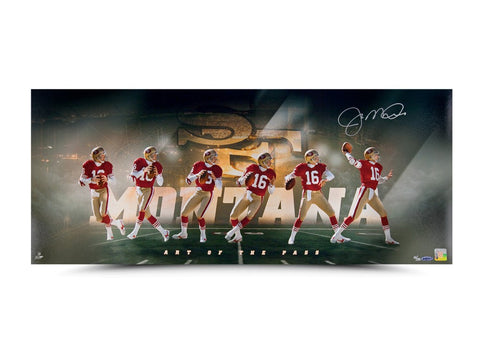 Joe Montana Autographed "Art of the Pass" 36 x 15