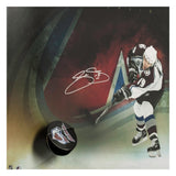 Joe Sakic Autographed Avalanche Slap Shot Breaking Through