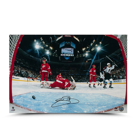 Joe Sakic Autographed Goal Celebration 16 x 24 Photo