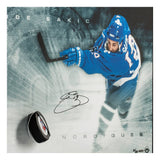 Joe Sakic Autographed Quebec Slap Shot Breaking Through