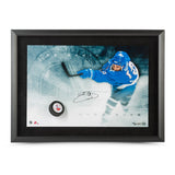 Joe Sakic Autographed Quebec Slap Shot Breaking Through