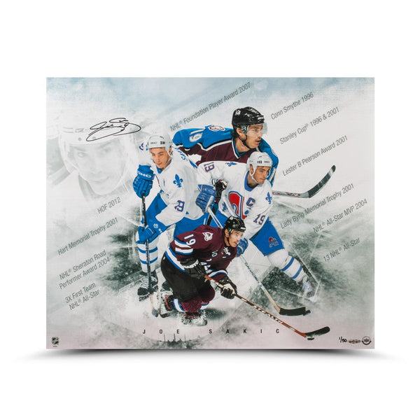 Joe Sakic Autographed "Super Joe" 20 x 24 Photo