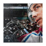 Joe Sakic Autographed Up Close & Personal 20 x 24 Canvas