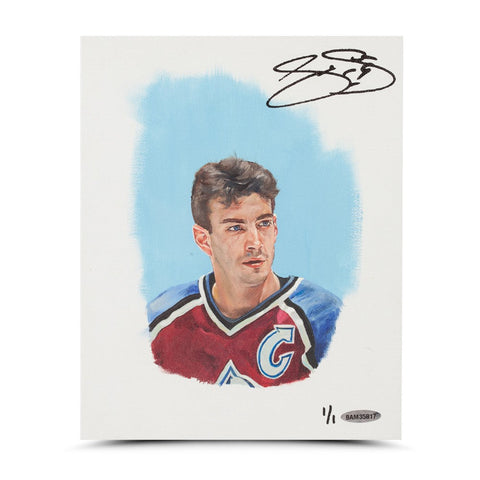 Joe Sakic Parkhurst Avalanche Art 8 x 10 Canvas