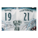 Joe Sakic & Peter Forsberg Autographed "2X Champs" 20 x 24 Photo