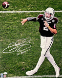 Johnny Manziel Signed Texas A&M Aggies 16x20 Pass Photo 12 Heisman JSA ITP