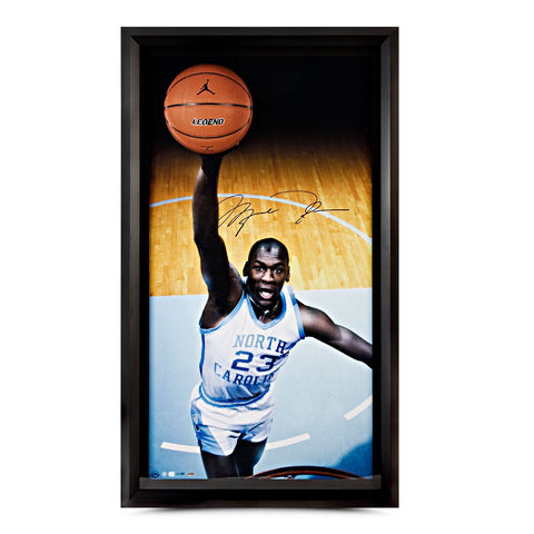 Autographed Michael Jordan UNC Breaking Through