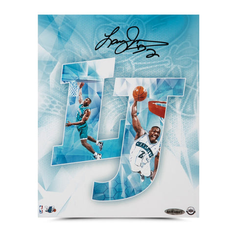 Larry Johnson Autographed "LJ" 8 x 10