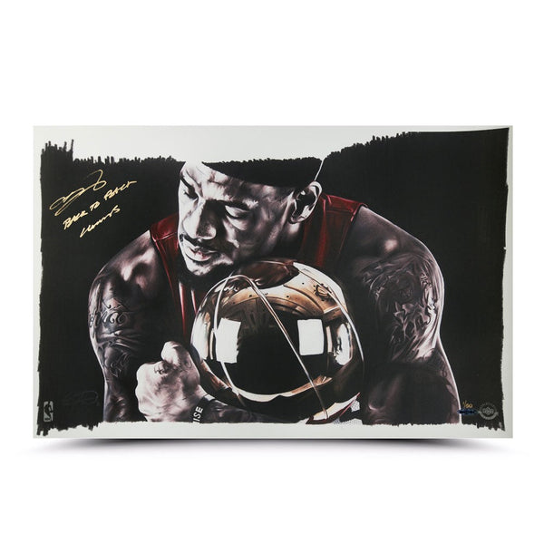 LeBron James Autographed & Inscribed "Magic Moment" 24 x 16 Illustration