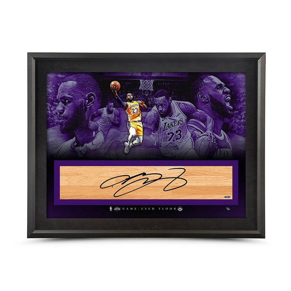 LeBron James Autographed NBA Game-Used Floor “It’s Time” 36 x 24