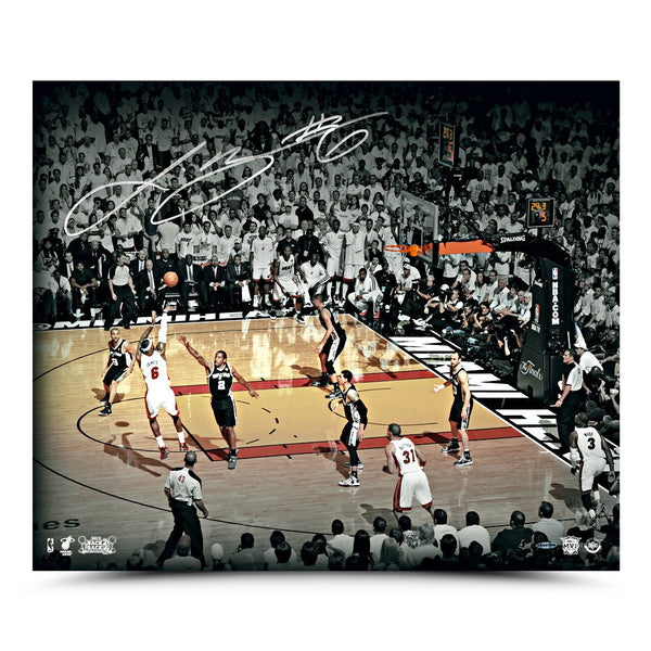 LeBron James Autographed The Shot Photo