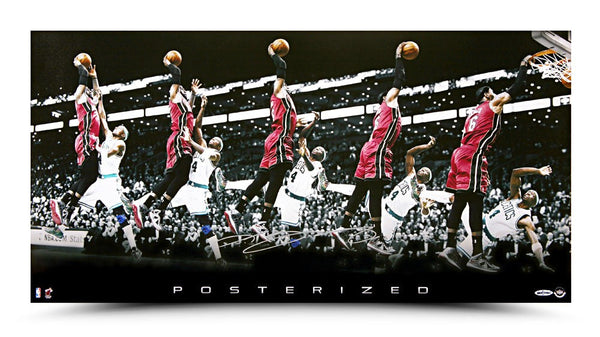 LeBron James Autographed Posterized Photo