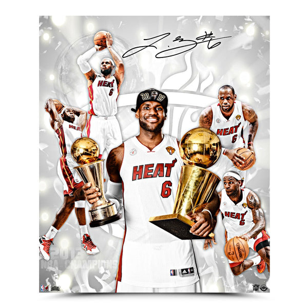 LeBron James Autographed NBA Finals Stage Photo