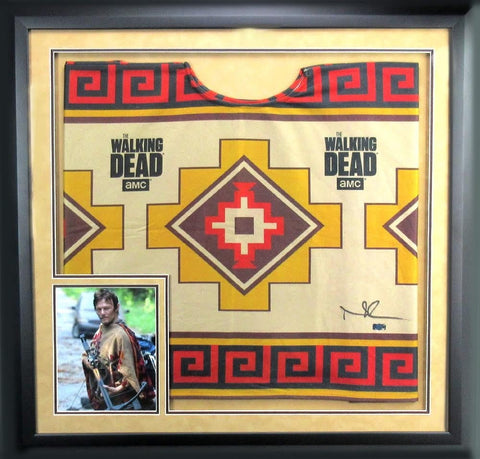 Norman Reedus "Daryl Dixon" Signed Framed Officially Licensed The Walking Dead Poncho