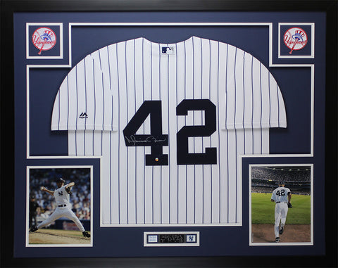 Mariano Rivera Autographed and Framed White P/S NY Yankees Steiner COA D11