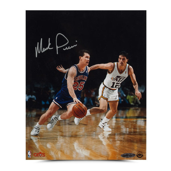 Mark Price Autographed "Price vs. Stockton" Photo