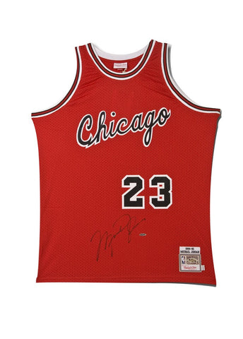 Michael Jordan Signed Chicago Bulls Mitchell & Ness Rookie Jersey