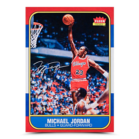 Michael Jordan Autographed Fleer Rookie Blow Up