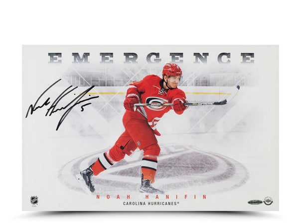 Noah Hanifin Autographed Emergence 11 x 17 Photo