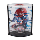 Patrick Roy Autographed Acrylic Montreal Canadiens Puck & Curve Display