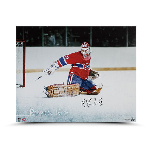 Patrick Roy Autographed "The Save" 20 x 16