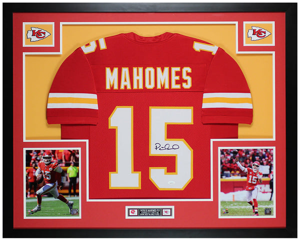 Patrick Mahomes Autographed Framed Red Chiefs Jersey